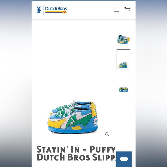 Dutch Bros Pull On Slippers Blue+White+Green Comfy DB 1992 Laces SO FUN! Adult - Picture 7 of 9